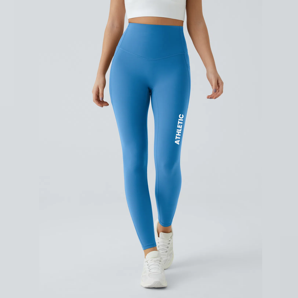 Athletic Blue High-Waist Leggings