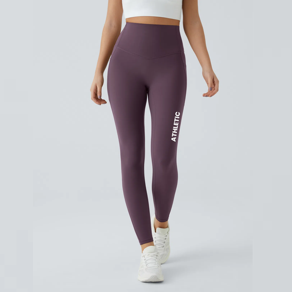 Athletic Purple High-Waist Leggings