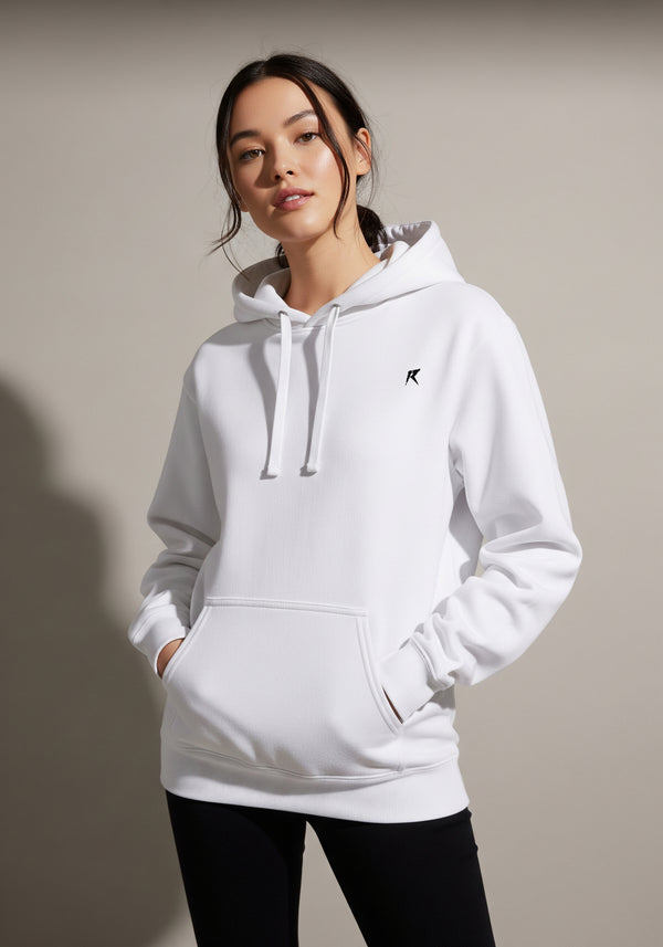 Athletic White Hoodie