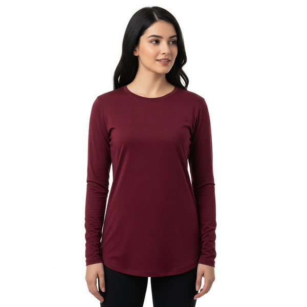 Maroon Full Sleeve CREW NECK SHIRT
