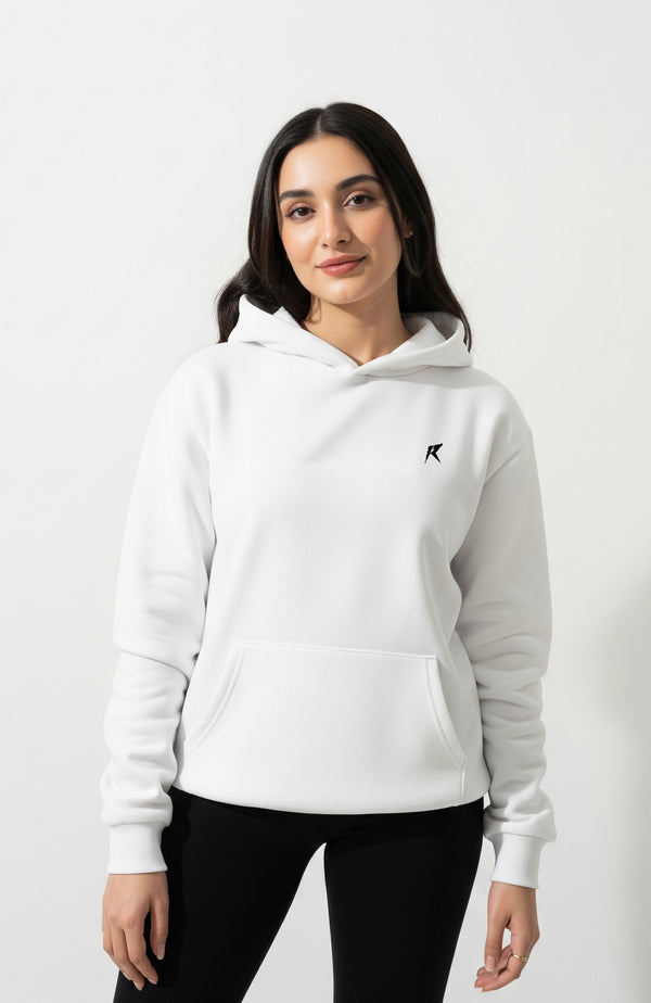 Athletic White Hoodie