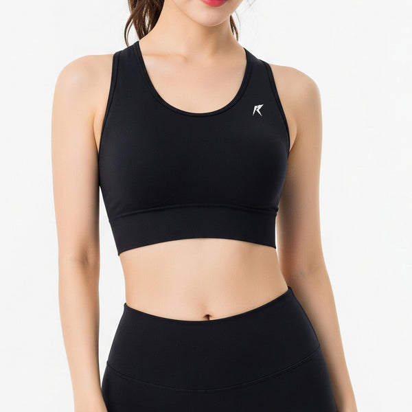 Seamless Black Sports Bra