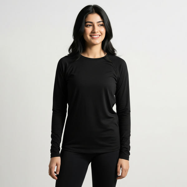 Black Full Sleeve CREW NECK SHIRT