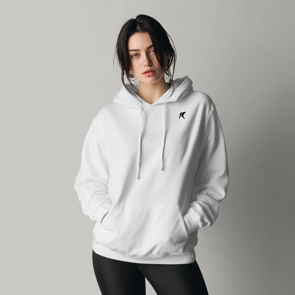 Athletic White Hoodie